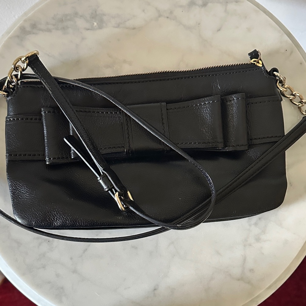 Kate Spade Black Leather Crossbody Bag with Bow Detail - Picture 8 of 8